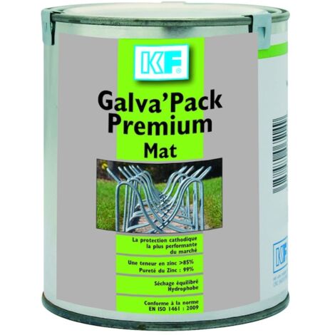 Revêtement galvanisant mat 750 mL – Anticorrosion haute performance – Protection hydrophobe pour acier – Rendement 2 m² – KF