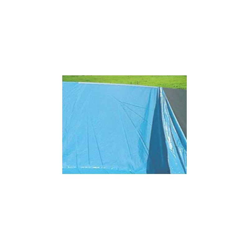 Jamais utilisé] Revêtement intérieur pour piscine/pool, banne/bâche intérieure, épaisseur 0,5mm ø 4,57m x 1,32m - blue