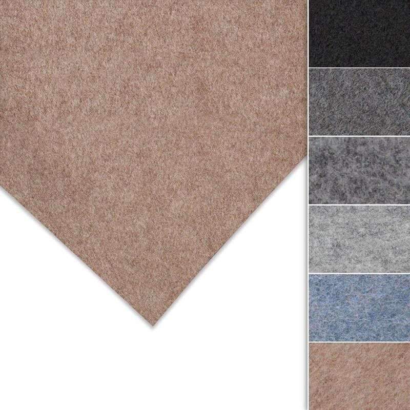 Feutre aiguilleté sur mesure Superflex Beige Largeur 200 x 600 cm