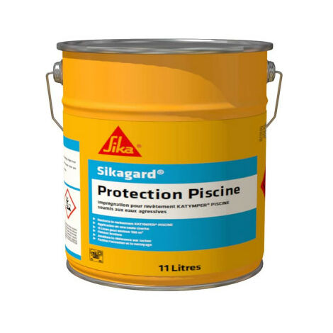 Sika – Revêtement de piscine incolore 11L – Protection contre agents agressifs – Application sur mortier hydrofuge – Résistance aux taches