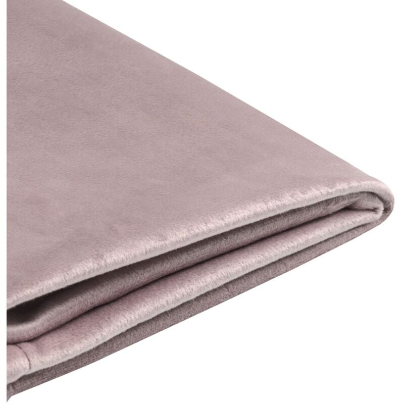 Beliani - Revêtement pour Cadre de Lit Simple en Velours Rose 90 x 200 cm Classique Fitou