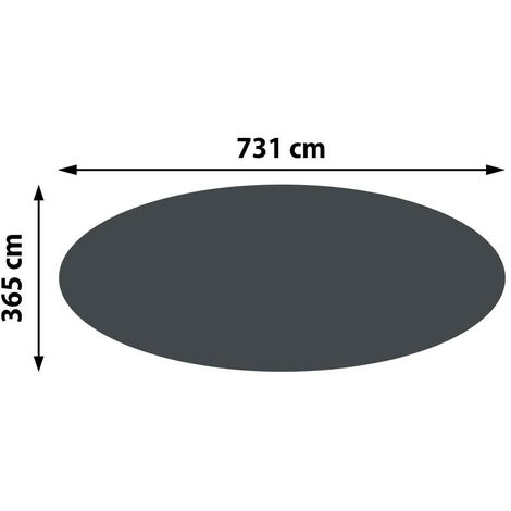 Revêtement pour piscine/pool, bâche thermique, épaisseur: 400 µm - ovale 7,31x3,65m, noir