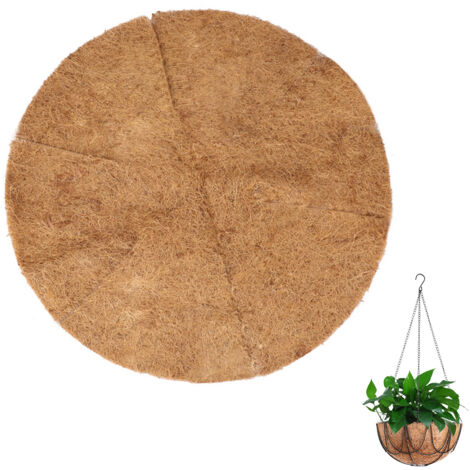 Revêtement pour Pots Suspendus - Support Fibre de Coco Naturel Diamètre 55cm - Pour Décorations Florales et Jardins