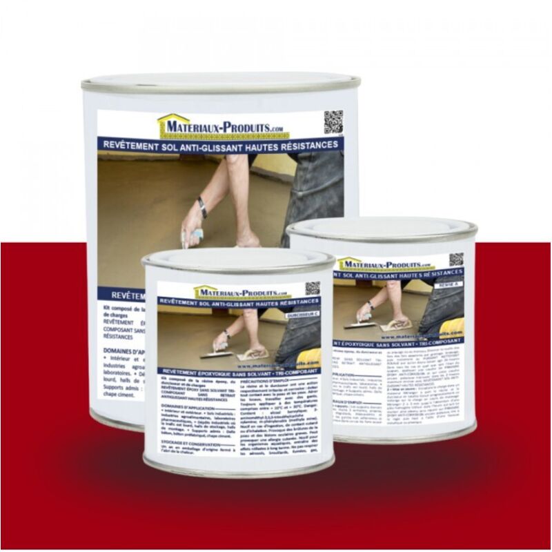 Matpro - Revêtement sol anti-glissant hautes résistances - 5 Kg Rouge brique