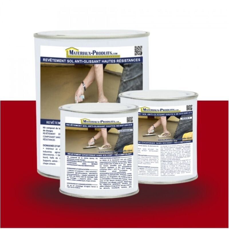 Revêtement sol anti-glissant hautes résistances - 2.5 Kg Rouge brique Matpro