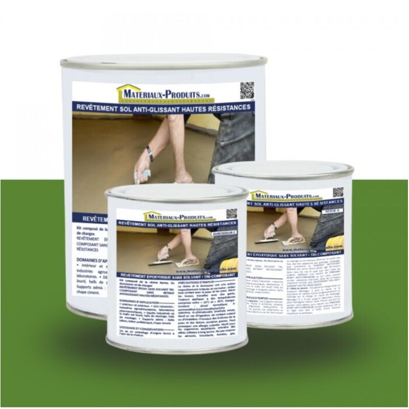 Revêtement sol anti-glissant hautes résistances - 5 Kg Vert Gazon Matpro