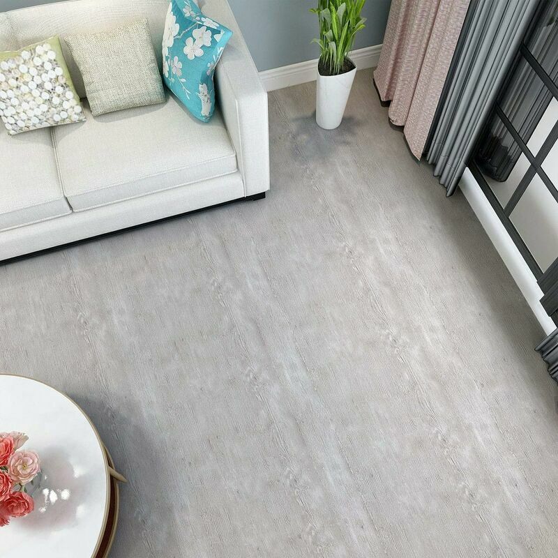 Revêtement Sol PVC Carrelage de Sol Auto-adhésif en Vinyle résistant à l'abrasion 3㎡ / Rouleau Mat Film décoratif Autocollant pour carrelage Meuble &