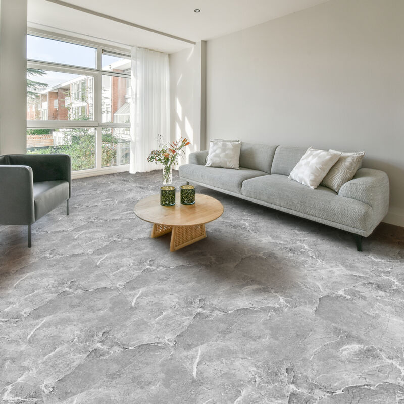 Revêtement sticker sol - béton - Rouleau adhésif Protection Anti-dérapant - 60x200cm