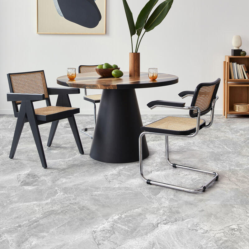 Revêtement sticker sol - marbre gris - Rouleau adhésif Protection Anti-dérapant - 60x200cm