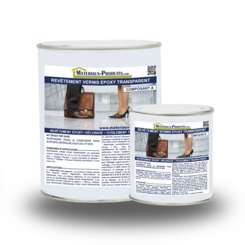 Matpro - Revêtement vernis époxy transparent - 5 Kg