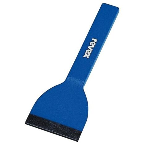 Revex – Ciseau à brique plat 70 mm – Acier forgé pour maçonnerie – Coupe nette pour briques et béton – Poids 450 g – Dureté 57 à 63 HRC