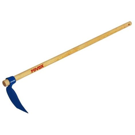 Revex – Houe acier forgé trempé – Manche en bois 115 cm – Largeur de tête 140 mm – Pour travaux de construction et aménagement extérieur
