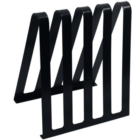 Revistero de metal negro 4 plazas cm31x22h36