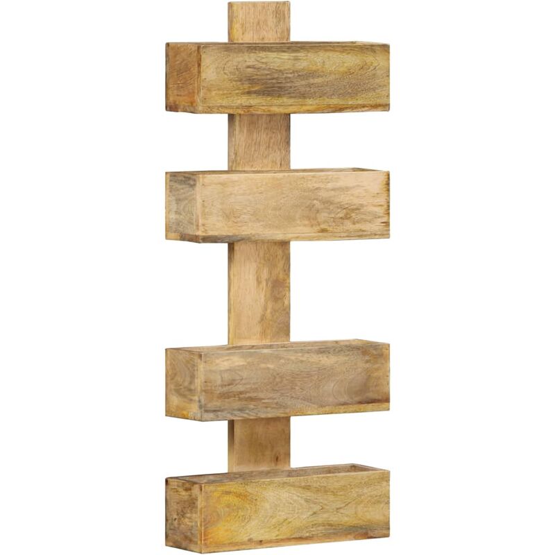 

vidaXL Revistero de pared madera maciza de mango 30x11x72 cm - Marrón