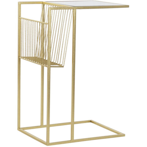 Revistero Metal Espejo 48X35X71 Dorado