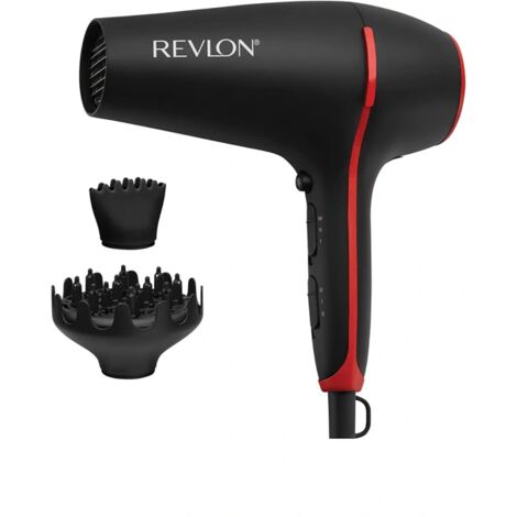 Revlon Asciugacapelli RVDR5317E 2000W, Nero e Rosso con Diffusore