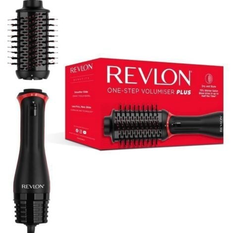 Revlon One-Step Volumiser Plus Brosse chauffante noir, rouge avec fonction ionique