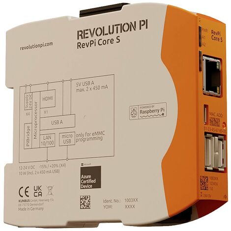 Revolution Pi by Kunbus RevPi Core S 16 GB PR100360 Module de commande 24 V/DC X947512