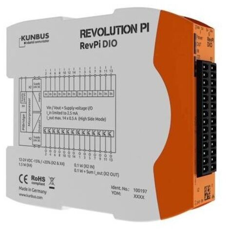 Revolution Pi by Kunbus RevPi DIO PR100197 Modulo espansione PLC 24 V