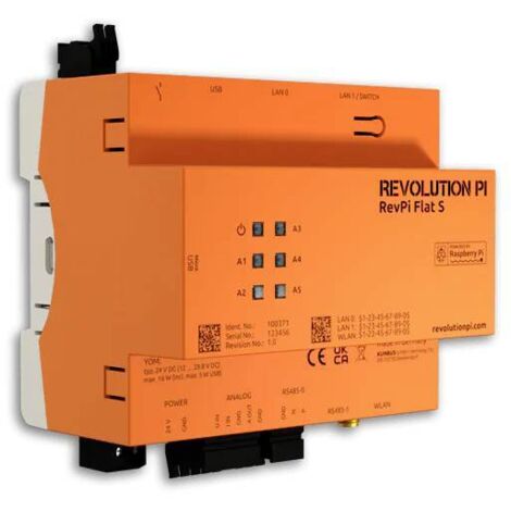 Revolution Pi by Kunbus RevPi Flat S 32 GB WiFi-BT PR100371 API - Module d'extension 24 V A555133