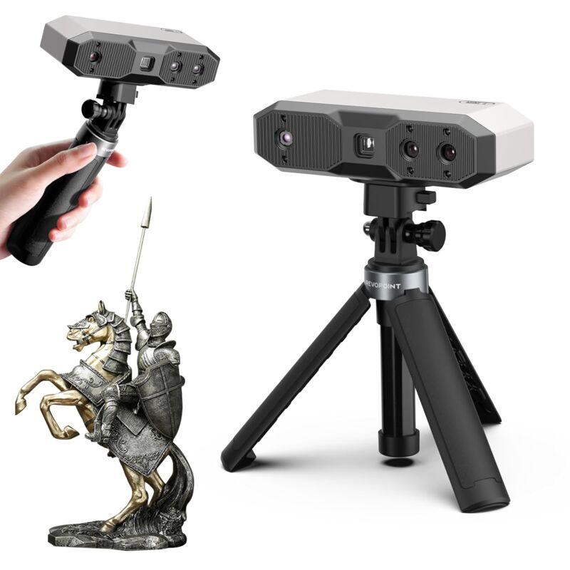 Mini 2 Standard Scanner 3D pour Impression 3D, Précision Jusqu'à 0,02 mm, Scan Rapide à 16 ips, Scanner 3D Portable à Scan Couleur pour Dentisterie,