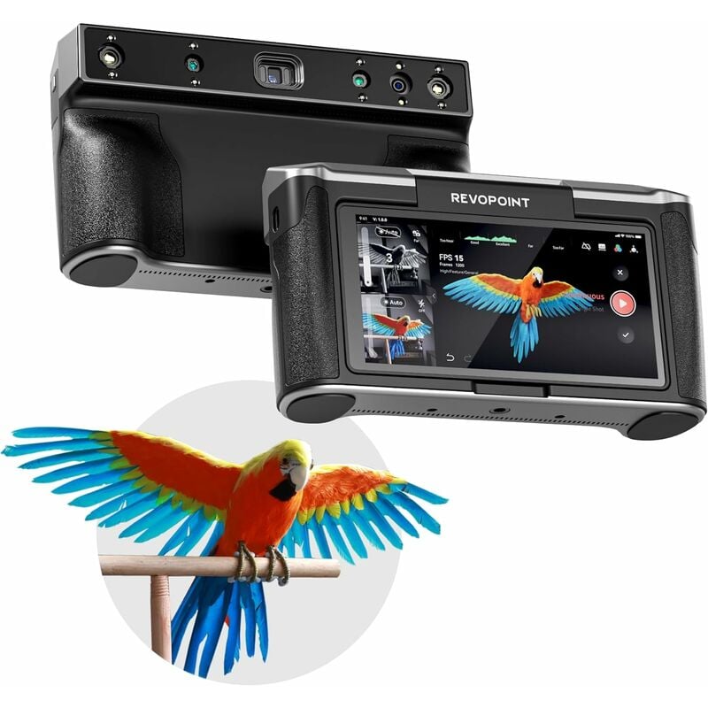 Miraco Pro Scanner 3D Portable pour imprimante 3D, écran réglable à 180°,Batterie 5000 mAh à Chargement Rapide,précision jusqu'à 0,02mm,Convient pour