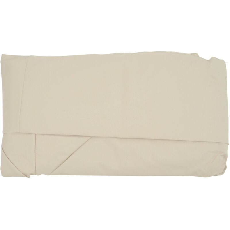 Jamais utilisé] Revêtement de parasol HHG 692, 8 baleines rondes Ø4m 220g/m² polyester HHG 692, crème-beige