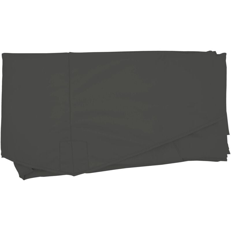 Toile de rechange pour Parasol déporté Deluxe HHG 693, toile de parasol ronde ø 3m, anthracite sans rabat