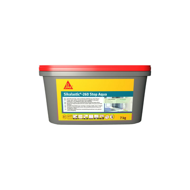 Revêtement d'étanchéité sous carrelage Sika lastic-260 Stop Aqua - 8m² - 7kg