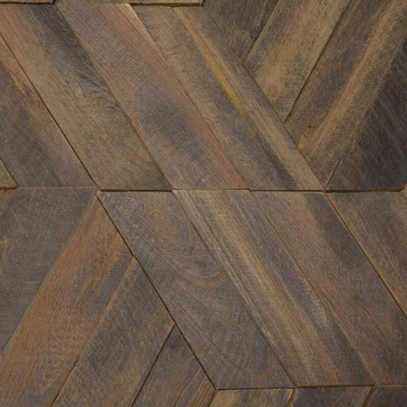 Wanda Collection - Revêtement en teck recyclé naturel hexagonal plaque 28 x 24 cm