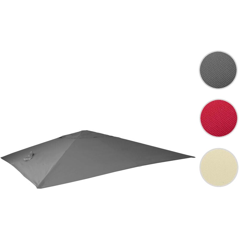 Mendler - Revêtement pour parasol de luxe HWC-A96, revêtement de remplacement, 3,5x3,5m (Ø4,95m) polyester 4kg violet