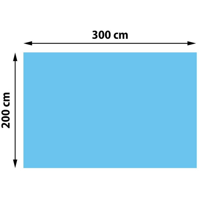 Mendler - Revêtement pour piscine/pool, bâche thermique, épaisseur: 400 µm - rectangulaire, 3x2 m, bleu