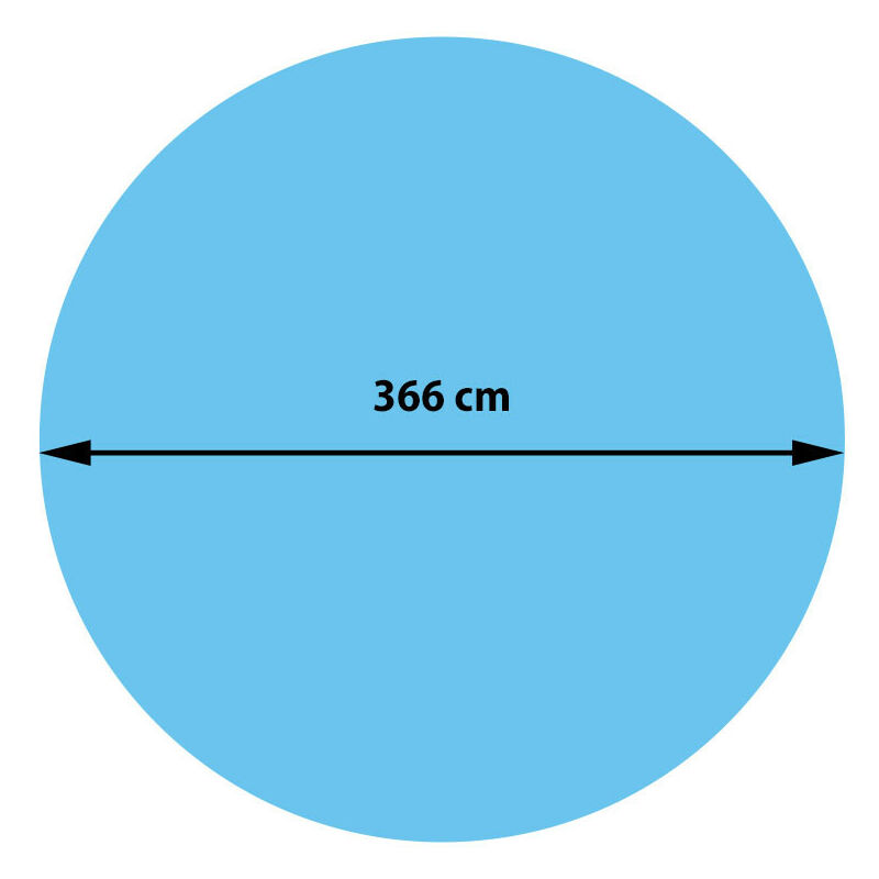 Revêtement pour piscine/pool, bâche thermique/solaire, bleu, épaisseur: 400 µm, rond, 3,66 m