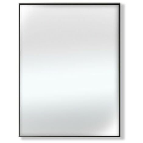Rex - specchio bagno rettangolare con telaio perimetrale nero o bianco, dimensione-colore 50x70 nero