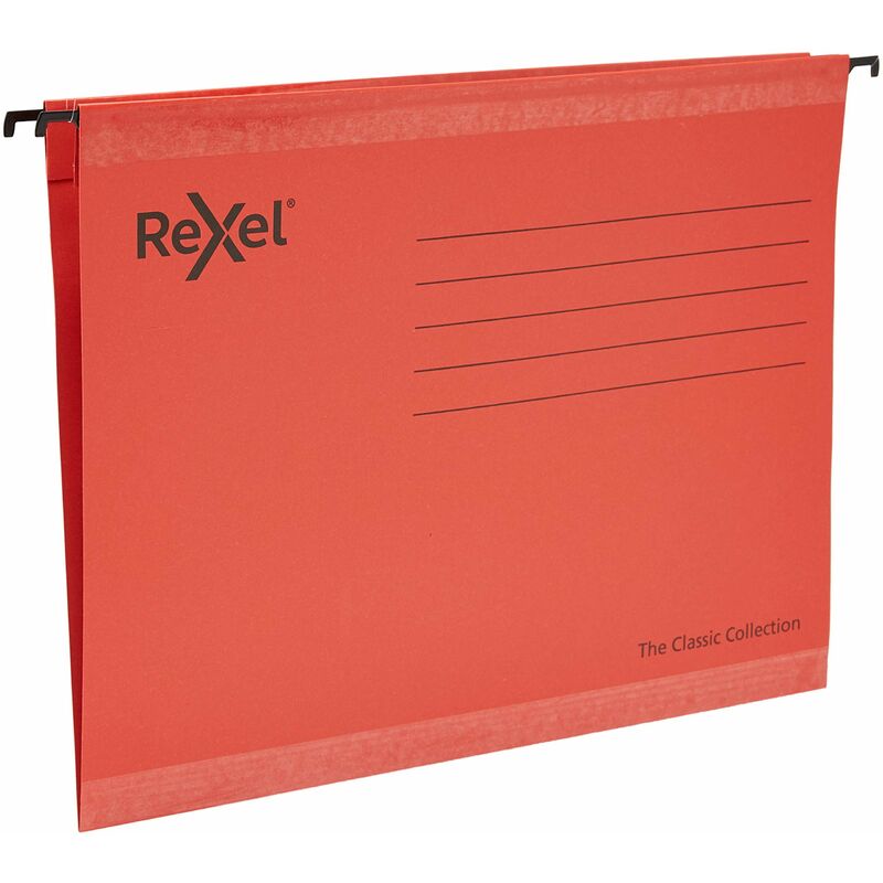 Rexel - A4 Classic Suspnsn Files Red P25 - RX58099