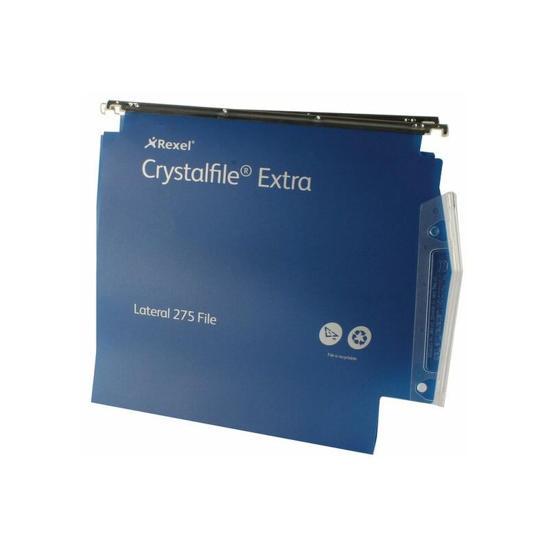 Rexel - Crystalfile 30mm Latrl Fle Blu P25 - TW70642