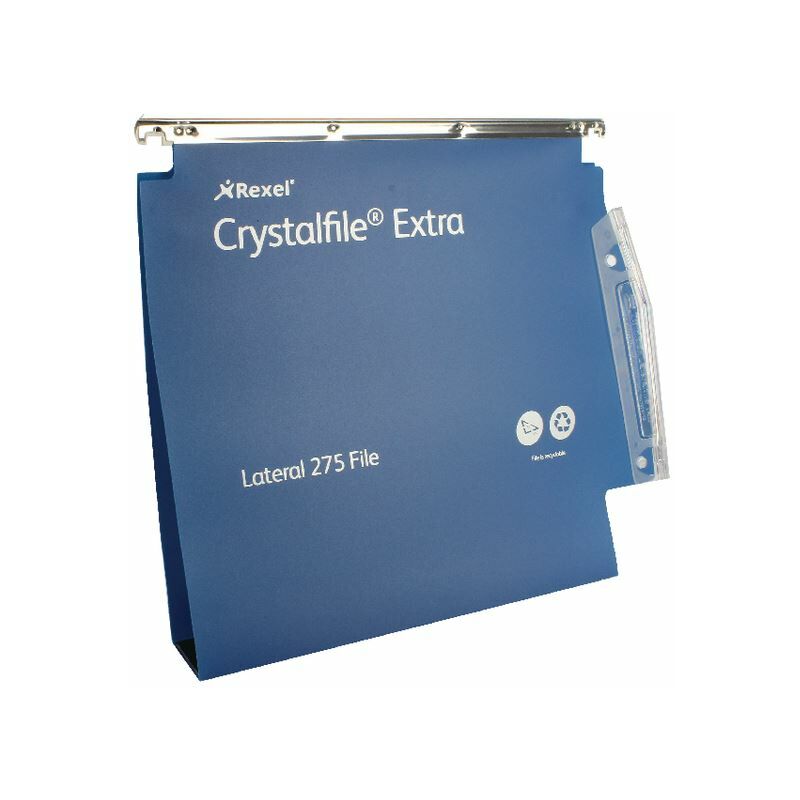 Rexel - Crystalfile 50mm Latrl Blue P25 - TW71765