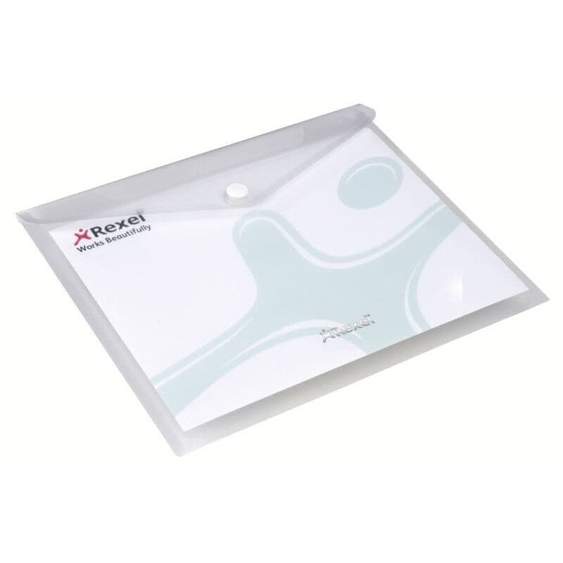 Rexel - Ice Popper Wallet Polypropylene A5 Clear (Pack 5) 2101658 - Transparent