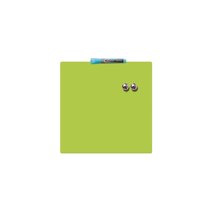 Image of Piccola lavagna magnetica colorata, senza cornice, cancellabile a secco, facile da pulire, adatta a parete, casa e ufficio, 360 x 360 mm, verde,