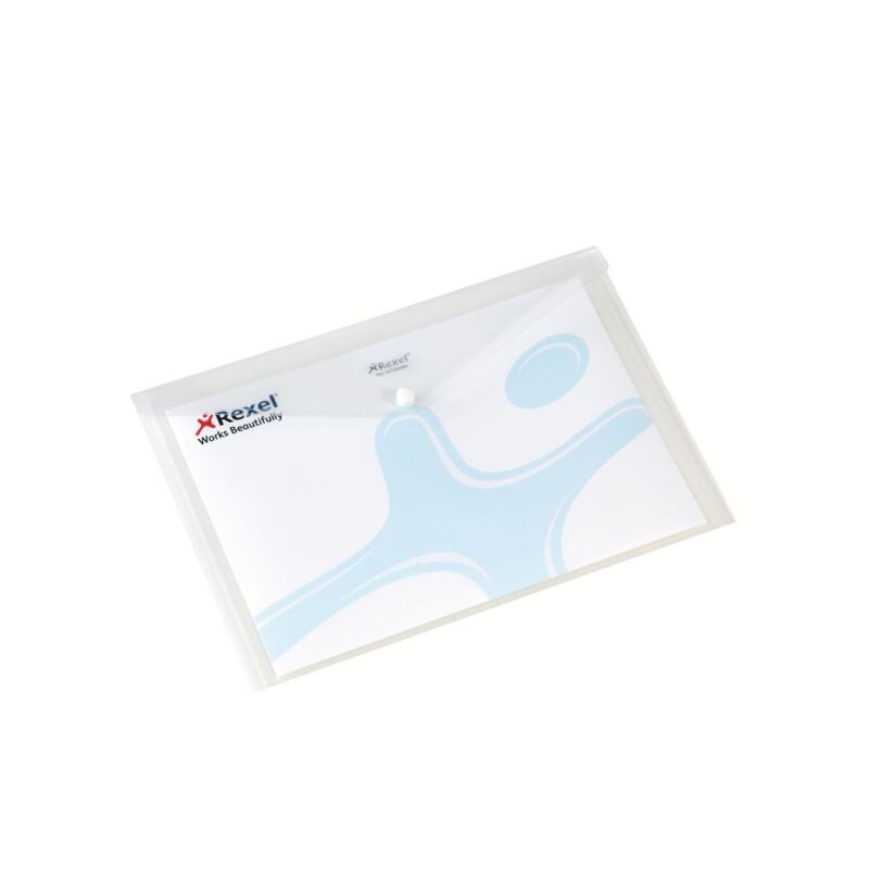 Rexel Rexel Popper Wallet Polypropylene A4 White (Pack 5) 16129WH