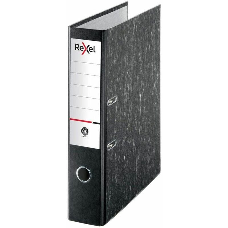 Lever Arch File Paper on Board A4 75mm Spine Width Black (Pack 10) - Black - Rexel