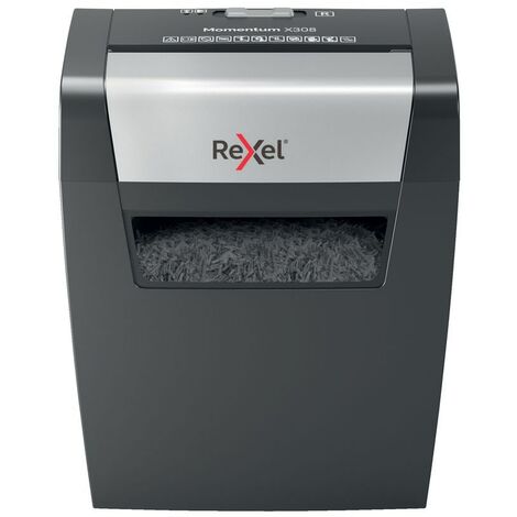 Rexel Rexel Momentum X308 Cross Cut Shredder 15 Litre 8 Sheet Black 2104570