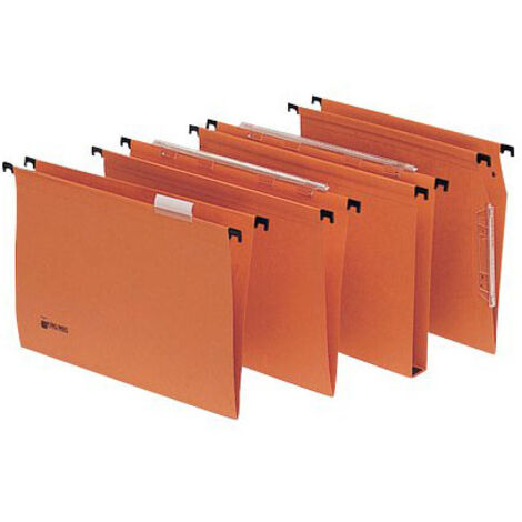 Rexel Signaletic Cartelle Sospese per Cassetto Fondo U 3 cm Interasse 39 cm Arancione Formato A4+ 220 gr Confezione da 25 pz
