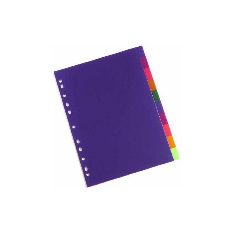 Translucent Polypropylene 10 Part Divider Multicolour - Rexel