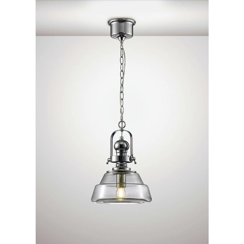 

Reyna Single Small Suspension 1 Bombilla E27 cromo pulido / cristal transparente