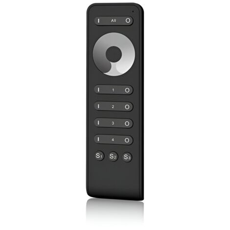 RF-Fernbedienung für Dimmer Einfarbig 4 Zonen Schwarz