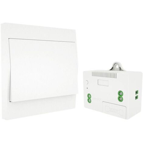 RF433 Wireless Switch, Battery-Free, Remote Control Wall Switch, Two-Way Switch, Self-Powered, No Wiring, Transmitter for Wall Panel, Indoor/Outdoor Waterproof - 1&1