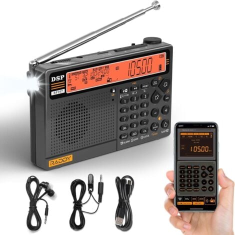 SW FM MW Radio Portable, Radio Multibande Alimentée Par