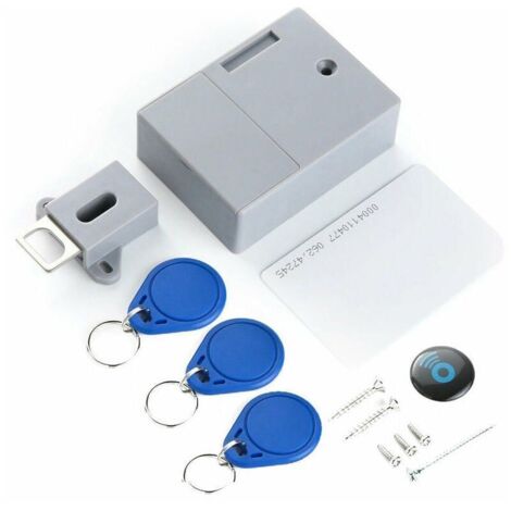 RFID Battery Card Sensor Smart Cabinet Drawer Lock, No Drilling Required