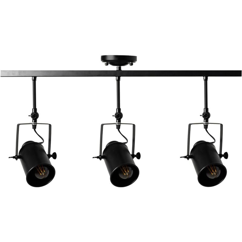 Toolight - lampe suspendue APP487-3C spot 3 noir 3-POINTS de lumière E27 10,5X70X38CM